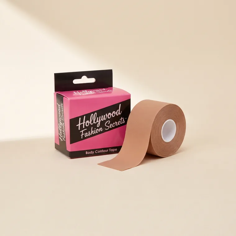 Hollywood Fashion Secrets Body Contour Tape roll and retro pink box