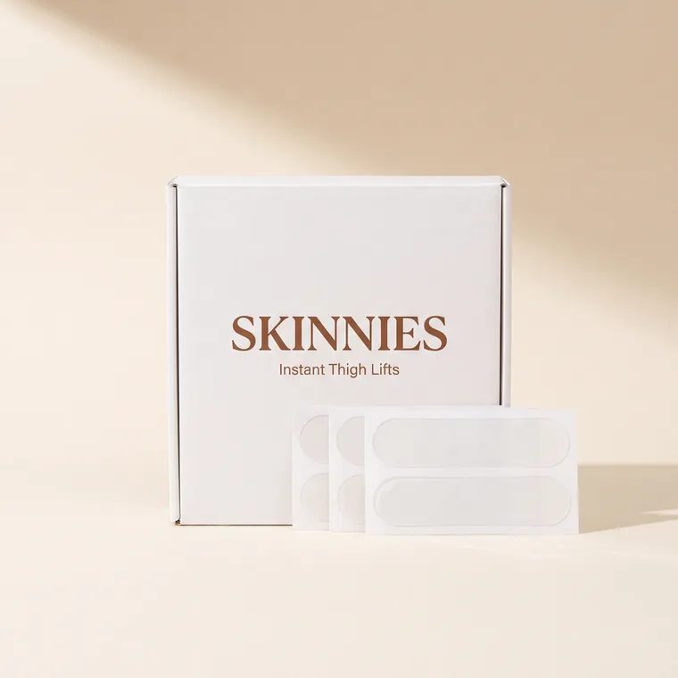 Skinnies Instant Thigh Lifts clear tape pairs and retail box